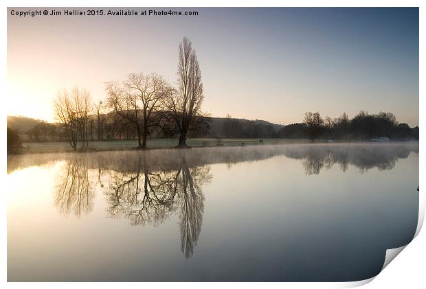 Sunrise Mapledurham Print by Jim Hellier