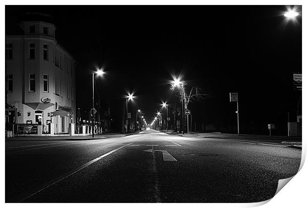 Street at Night Print by