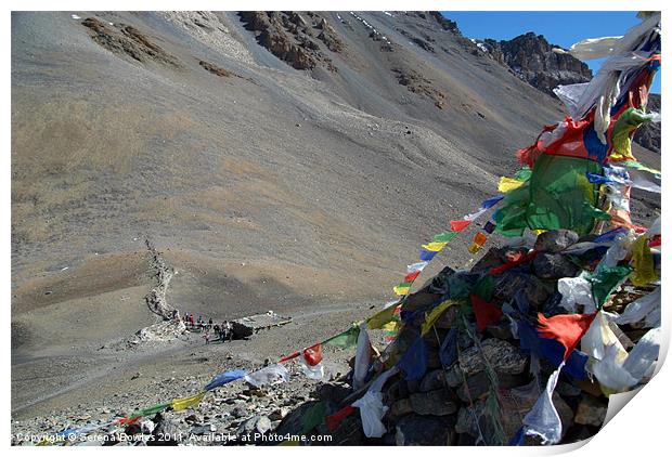 Looking Down on Thorung La Print by Serena Bowles