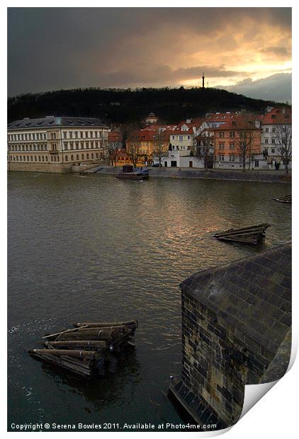 View from Charles Bridge, Prague Print by Serena Bowles