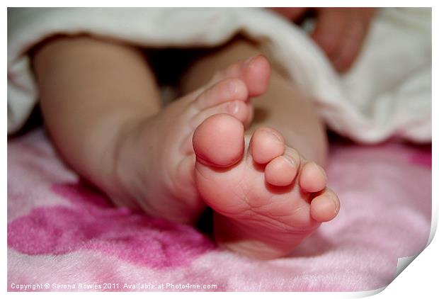 Delicate Baby's Foot Print by Serena Bowles