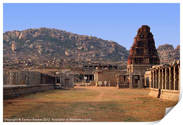 Achyutaraya Temple, Hampi, Karnataka, India Print by Serena Bowles