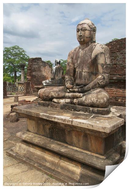 Buddha Statue Polonnaruwa Print by Serena Bowles
