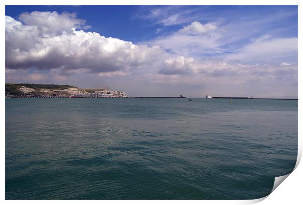 Across Dover Harbour Print by Serena Bowles
