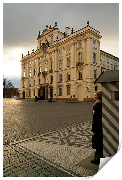Guarding Prague Castle, Czech Republic Print by Serena Bowles