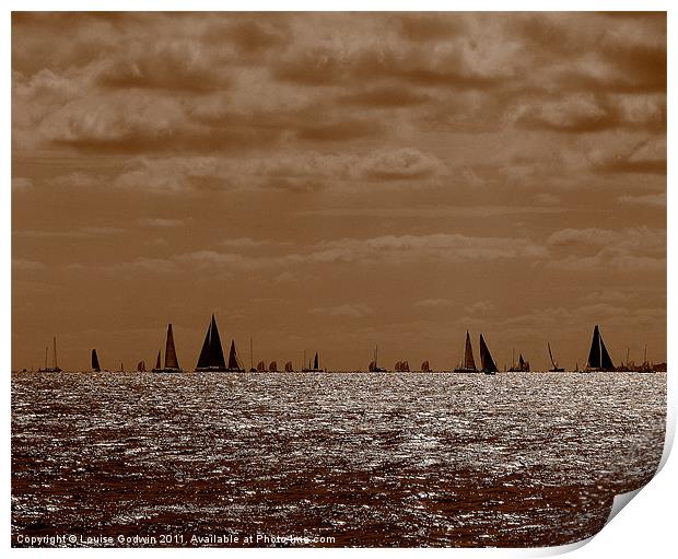 Cowes Week Print by Louise Godwin