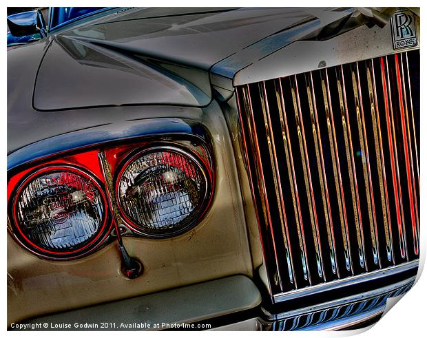 Rolls Royce Abstract Print by Louise Godwin
