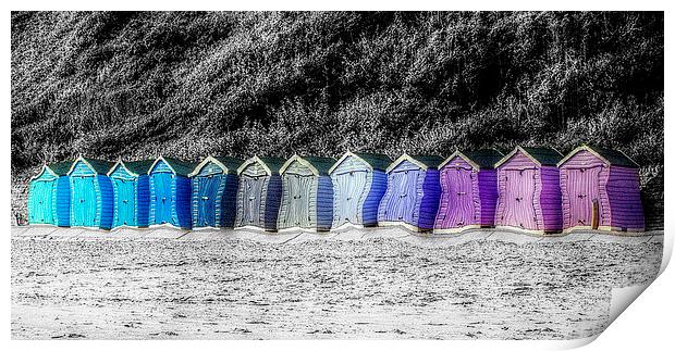 Funny Huts Print by Louise Godwin