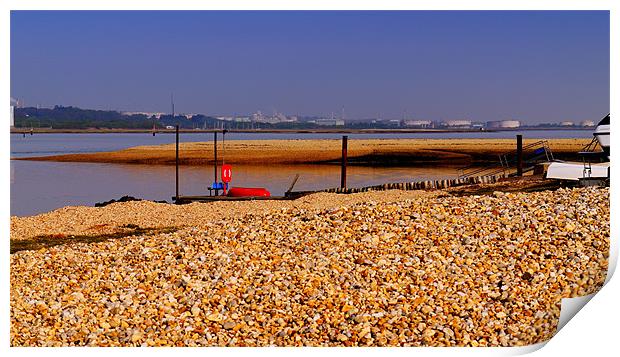 Calshot View To Fawley Print by Louise Godwin