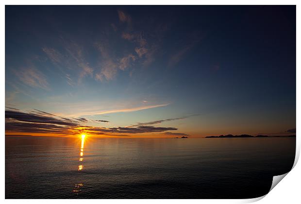 Sunset on Lofoten Islands Print by Thomas Schaeffer