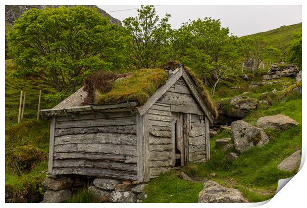 Hut at Runde Print by Thomas Schaeffer