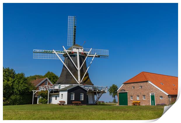 Windmill Groß Holum Print by Thomas Schaeffer
