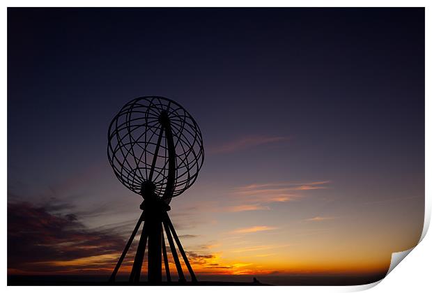Sunset at the north cape Print by Thomas Schaeffer