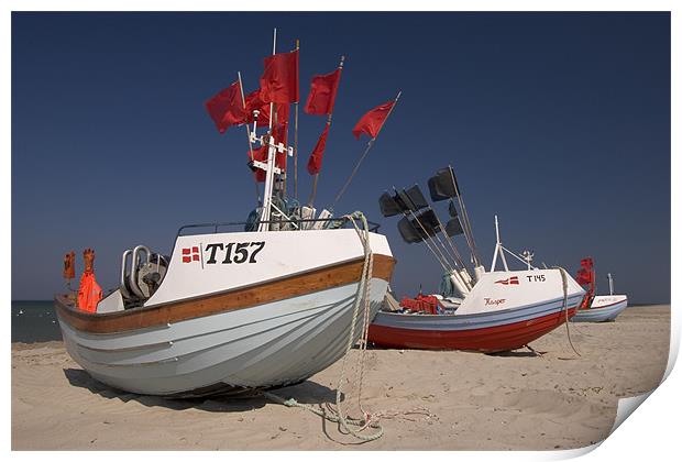 Fishing boats Print by Thomas Schaeffer