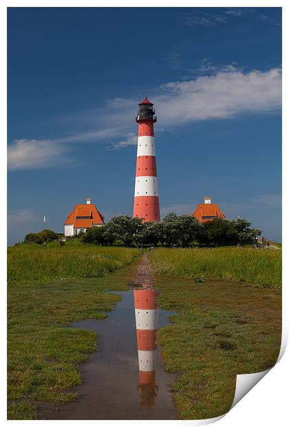 Westerhever Lighthouse Print by Thomas Schaeffer