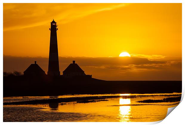 Westerhever sunset Print by Thomas Schaeffer