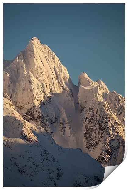 Snow mountain Print by Thomas Schaeffer