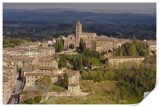 Aerial view of Siena Print by Thomas Schaeffer