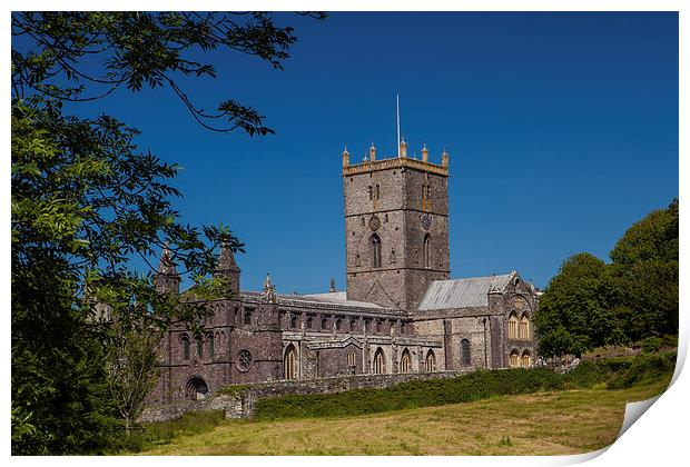 St.Davids Cathedral Print by Thomas Schaeffer