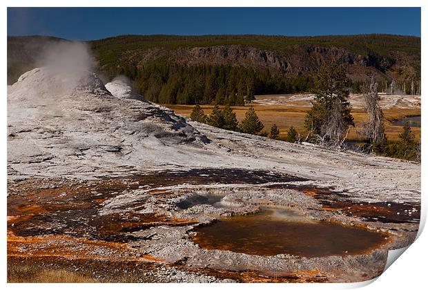 Geyser basin Print by Thomas Schaeffer