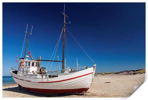 Fisher boat Print by Thomas Schaeffer