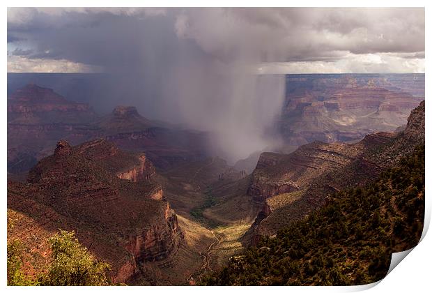 Thunderstorm over the Canyon Print by Thomas Schaeffer