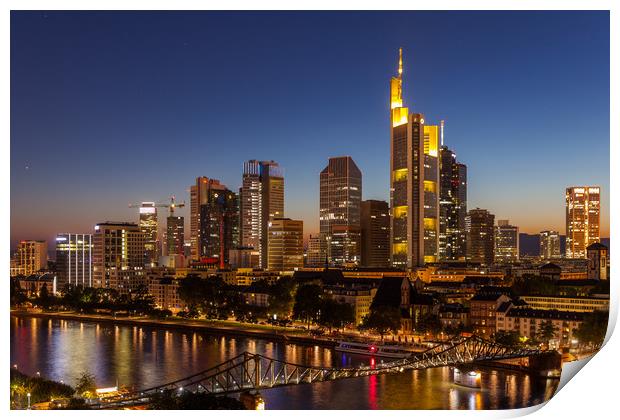 Frankfurt Blue Hour Print by Thomas Schaeffer