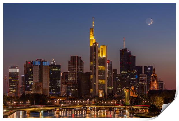 Frankfurt crescent moon Print by Thomas Schaeffer