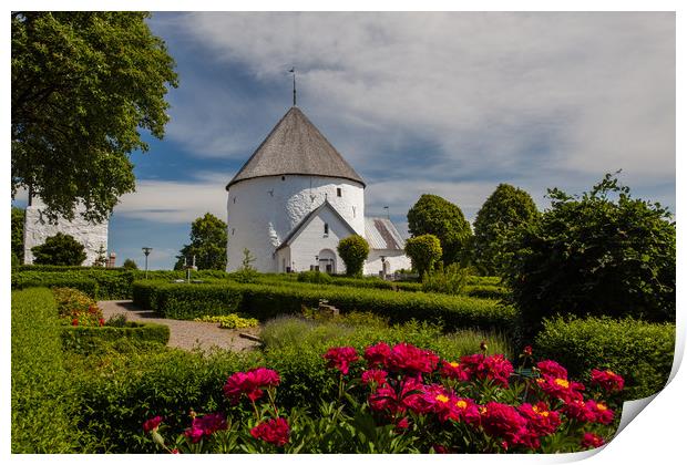 Round church of Nylars Print by Thomas Schaeffer