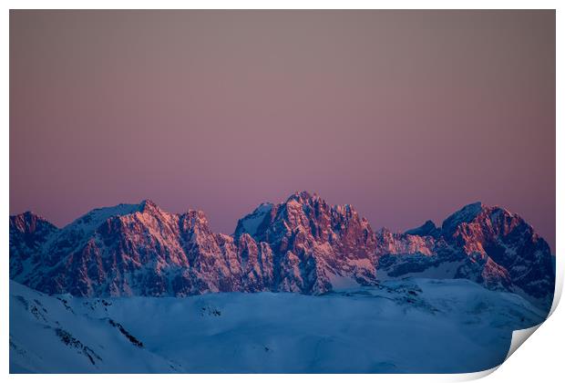 Wildkogel sunrise Print by Thomas Schaeffer