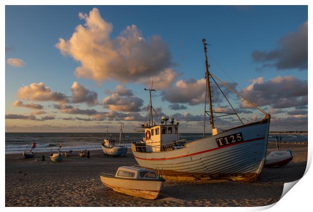 Danish sunset Print by Thomas Schaeffer