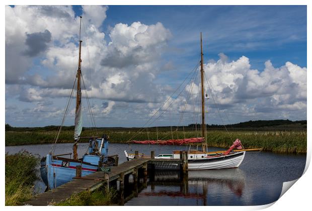 Nymindegab harbour Print by Thomas Schaeffer