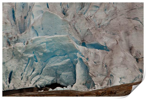 Details des Svartisen Gletschers Print by Thomas Schaeffer