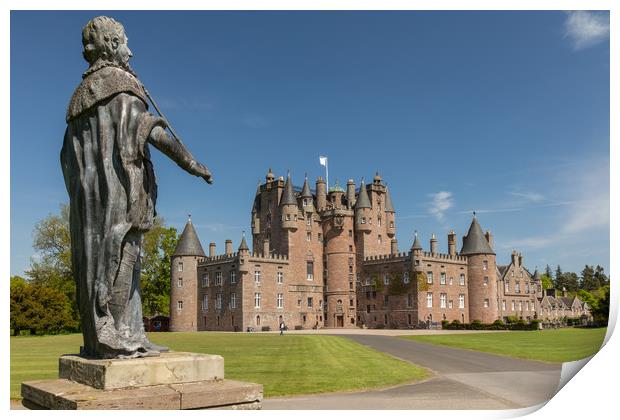 Glamis Castle & Grounds Print by Thomas Schaeffer