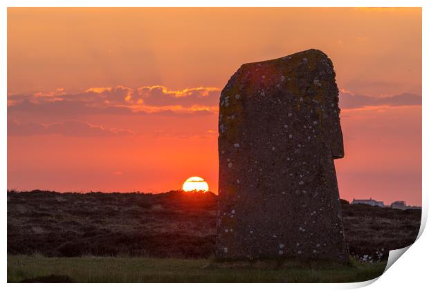Sunset am Ring of Brodgar Print by Thomas Schaeffer