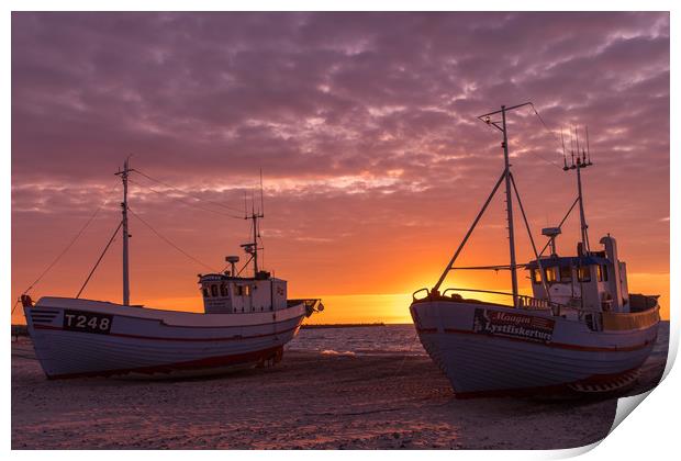 Danish sunset Print by Thomas Schaeffer