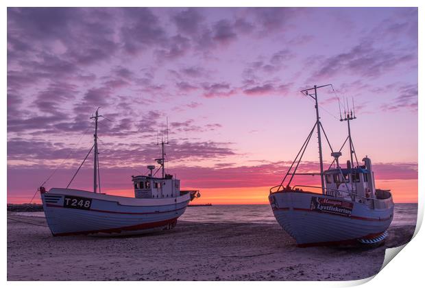 Danish sunset Print by Thomas Schaeffer