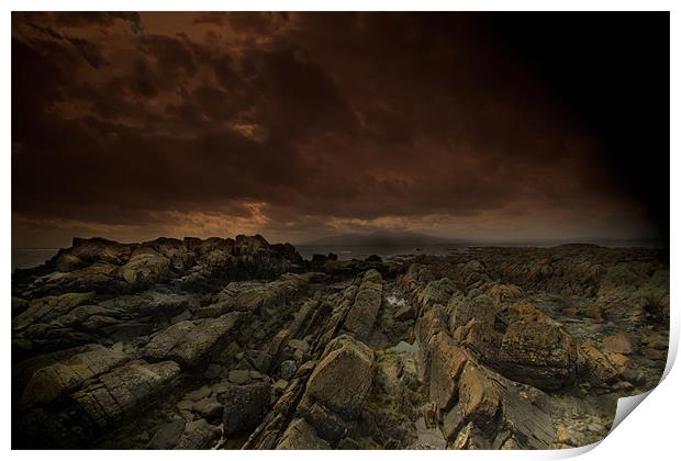 Mournes from St John's Point, Rossglass Print by pauline morris