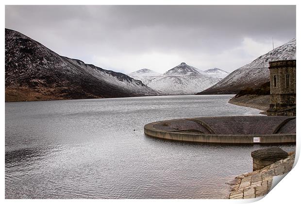 Spelga Reservoir Print by pauline morris