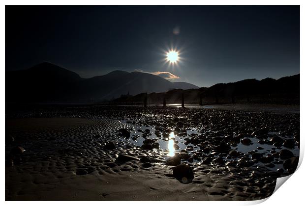 Reflections at Murlough Print by pauline morris