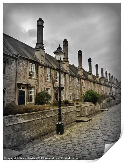 Vicars Close - Wells Print by Susie Hawkins