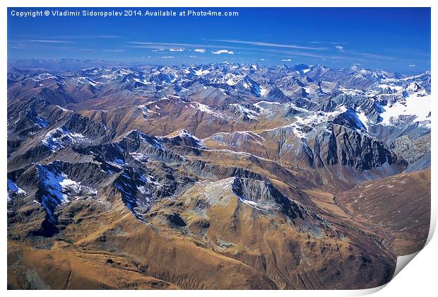  Mountains. Print by Vladimir Sidoropolev