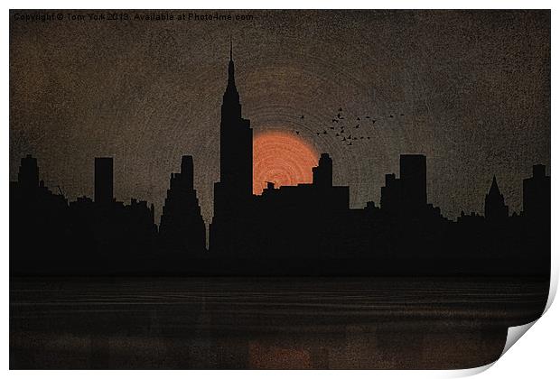 NEW YORK CITY SKYLINE Print by Tom York