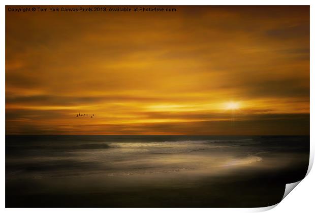 SUNSET ON THE SURF Print by Tom York