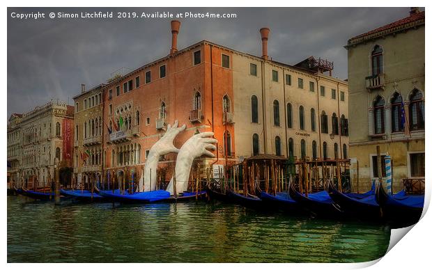 Venice 'Support' Print by Simon Litchfield