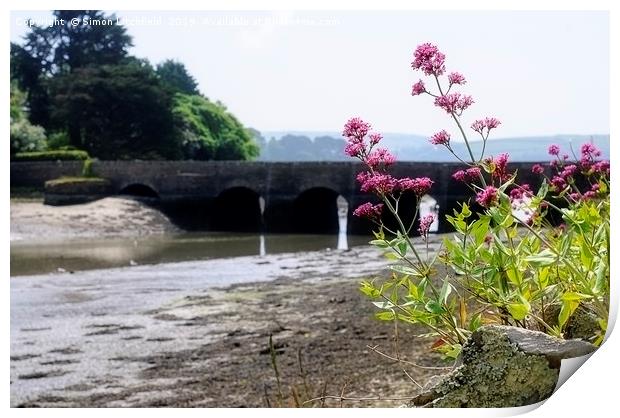 Bowcombe Bridge Kingsbridge Devon Print by Simon Litchfield