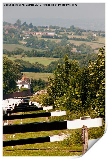 Down Caen Hill Print by John Basford