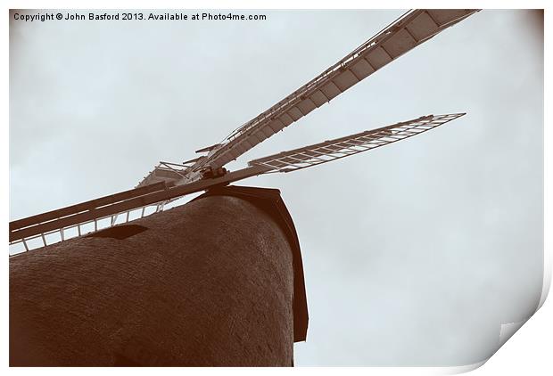 Brixton Windmill Print by John Basford