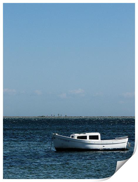 Lonely Boat Print by John Basford