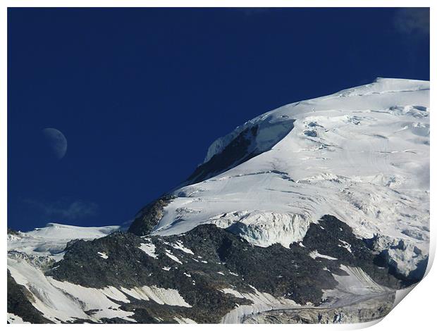 Le Mont Blanc Print by Hannah Scriven